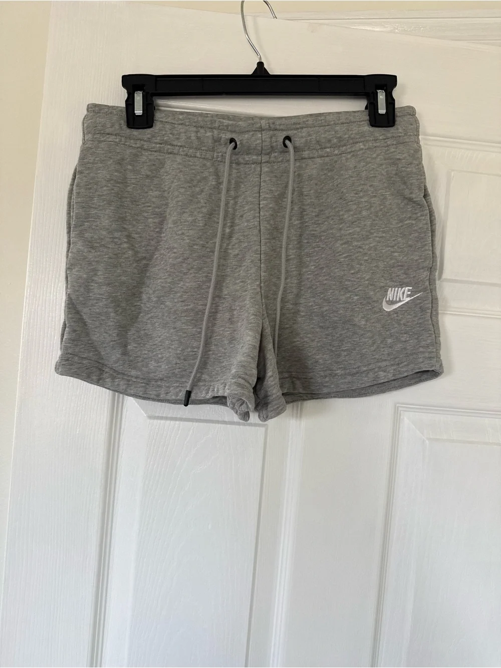 Nike Women's Light Gray Fleece Athletic Shorts